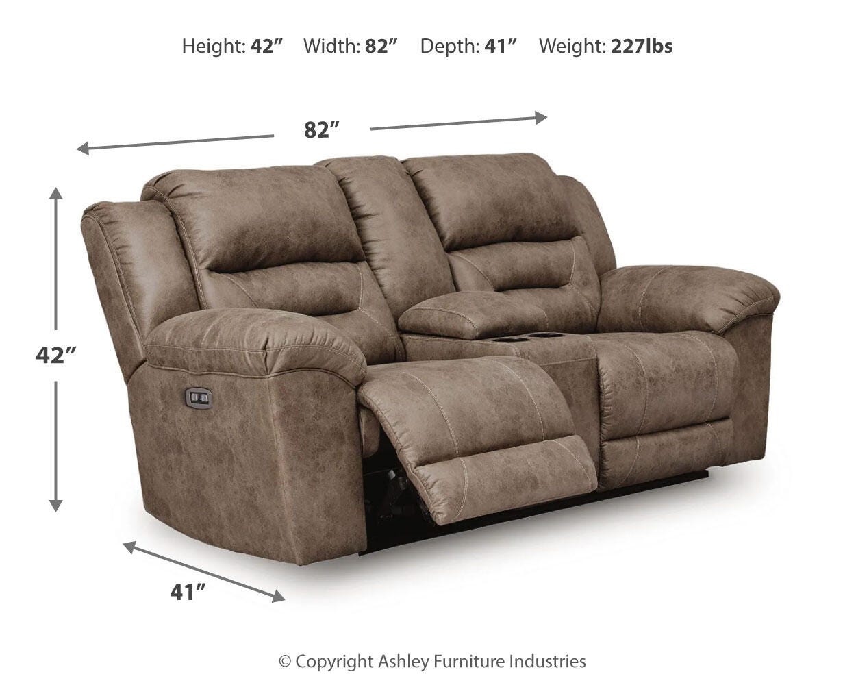 Stoneland Power Reclining Loveseat with Console - image 4