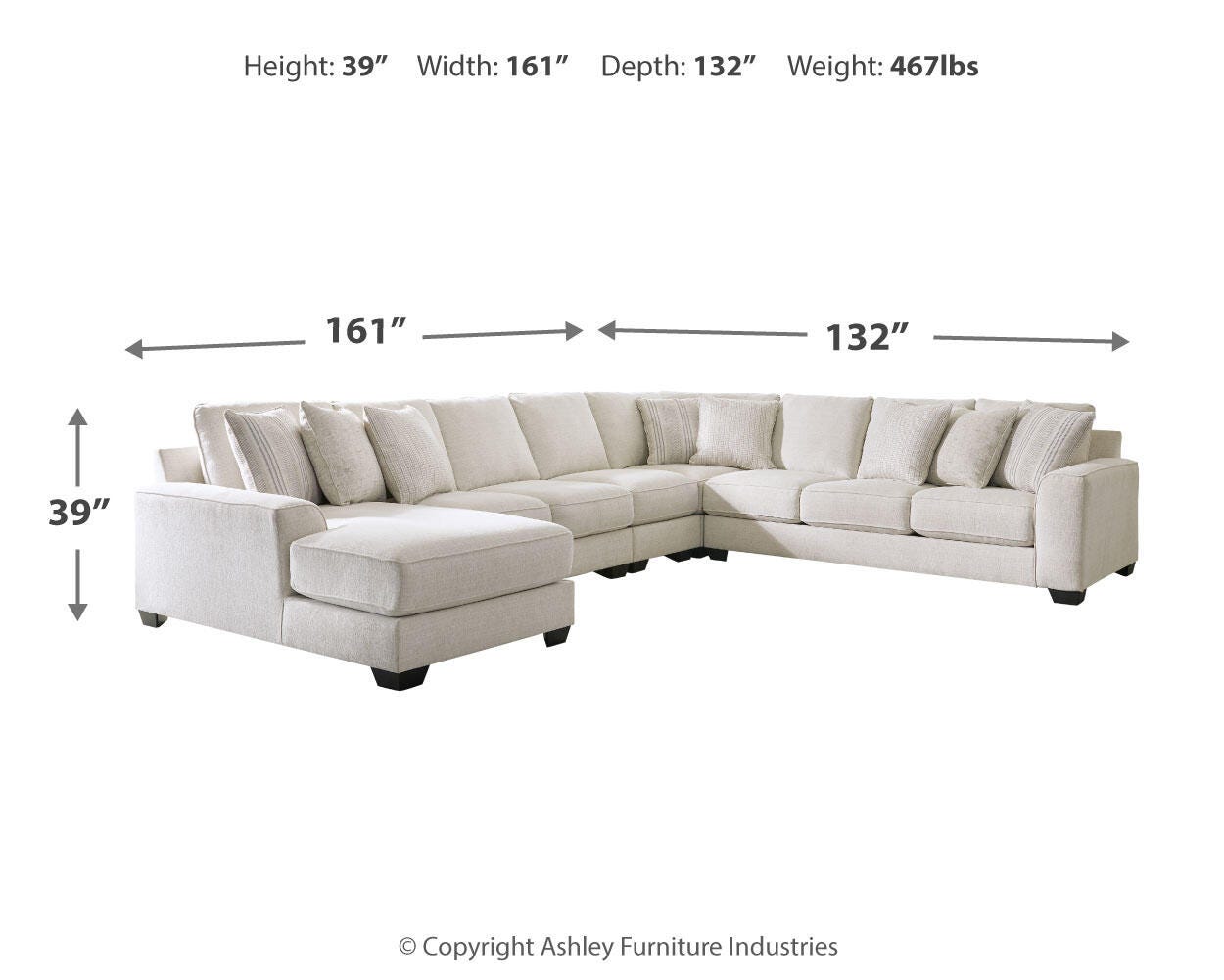 Lerenza 5-Piece Sectional with Chaise - image 4