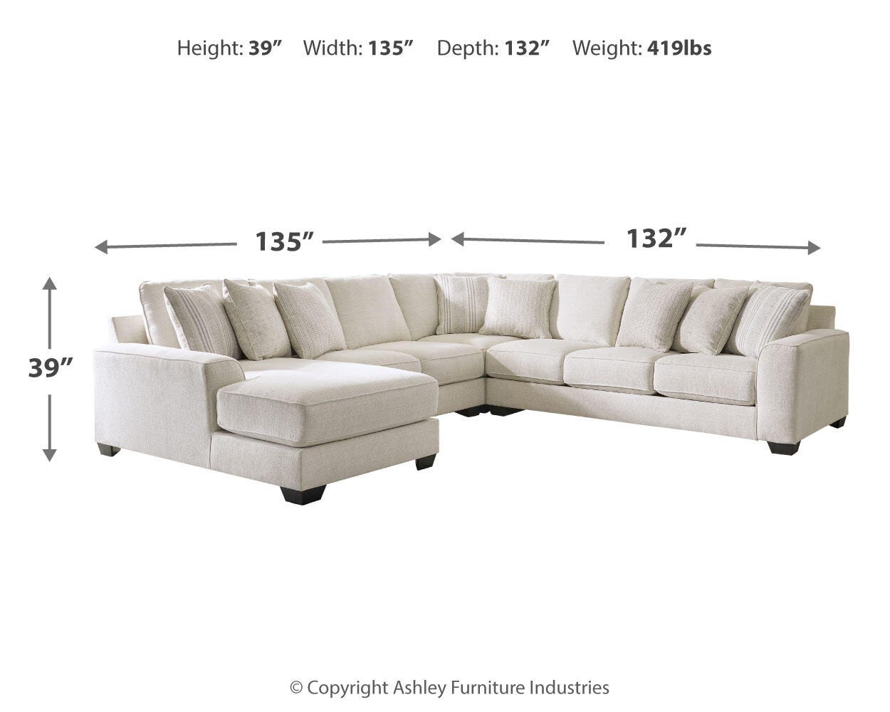 Lerenza 4-Piece Sectional with Chaise - image 4