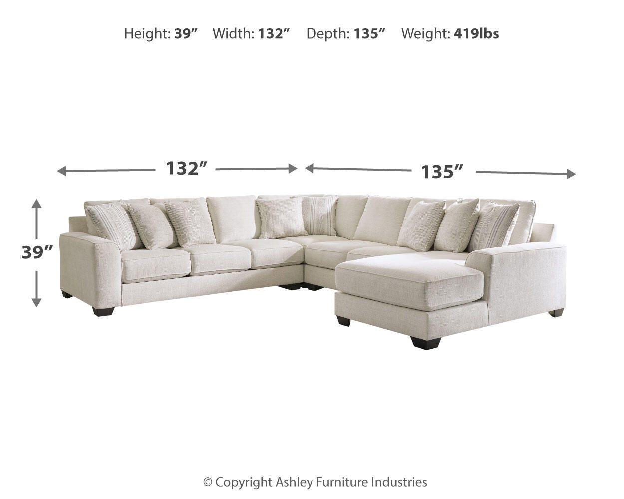 Lerenza 4-Piece Sectional with Chaise - image 4