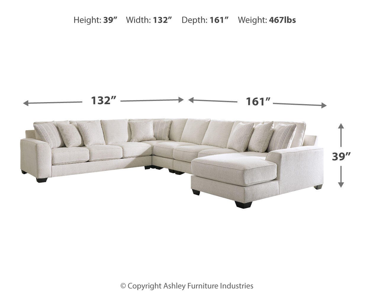 Lerenza 5-Piece Sectional with Chaise - image 4