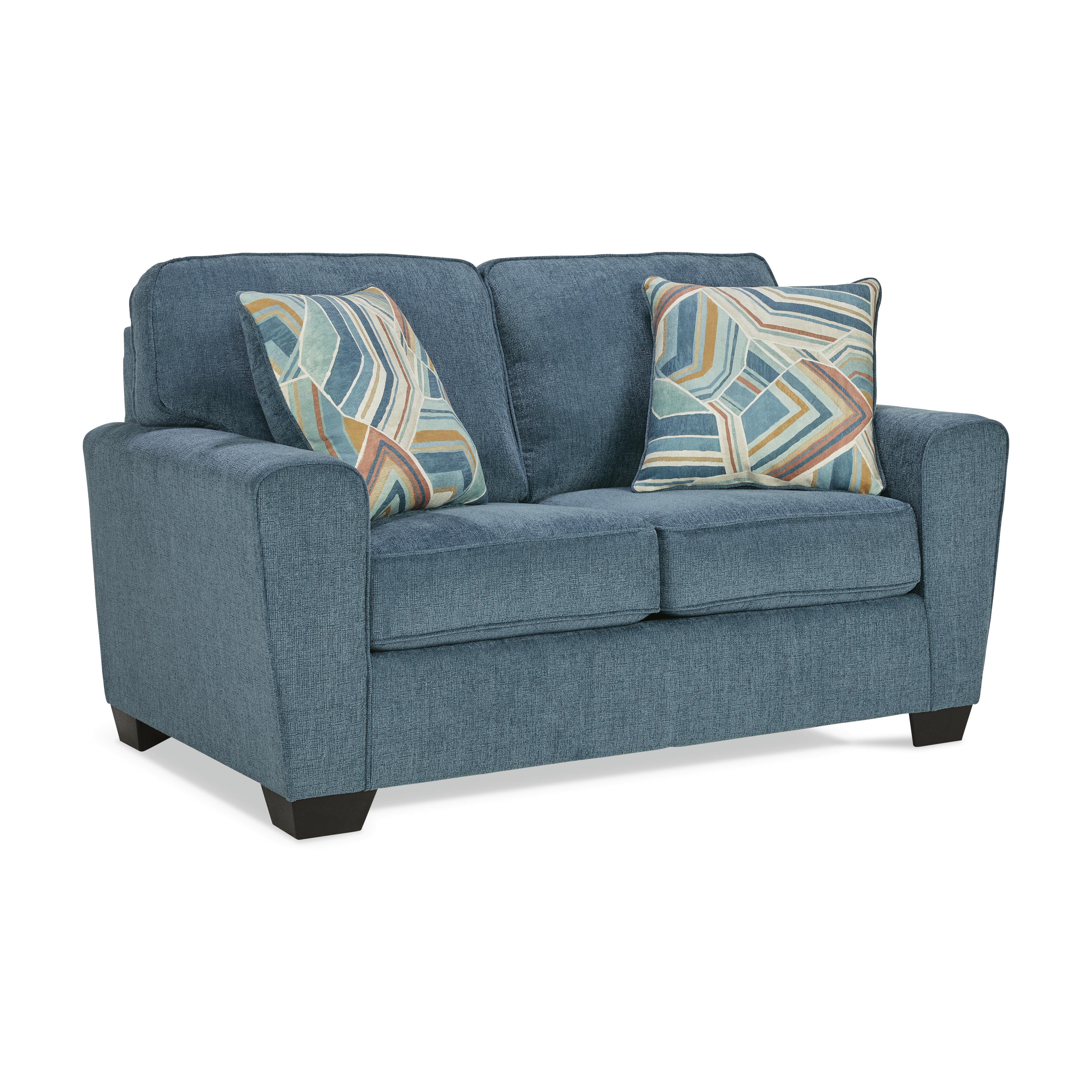 Cashton Loveseat, Blue, large