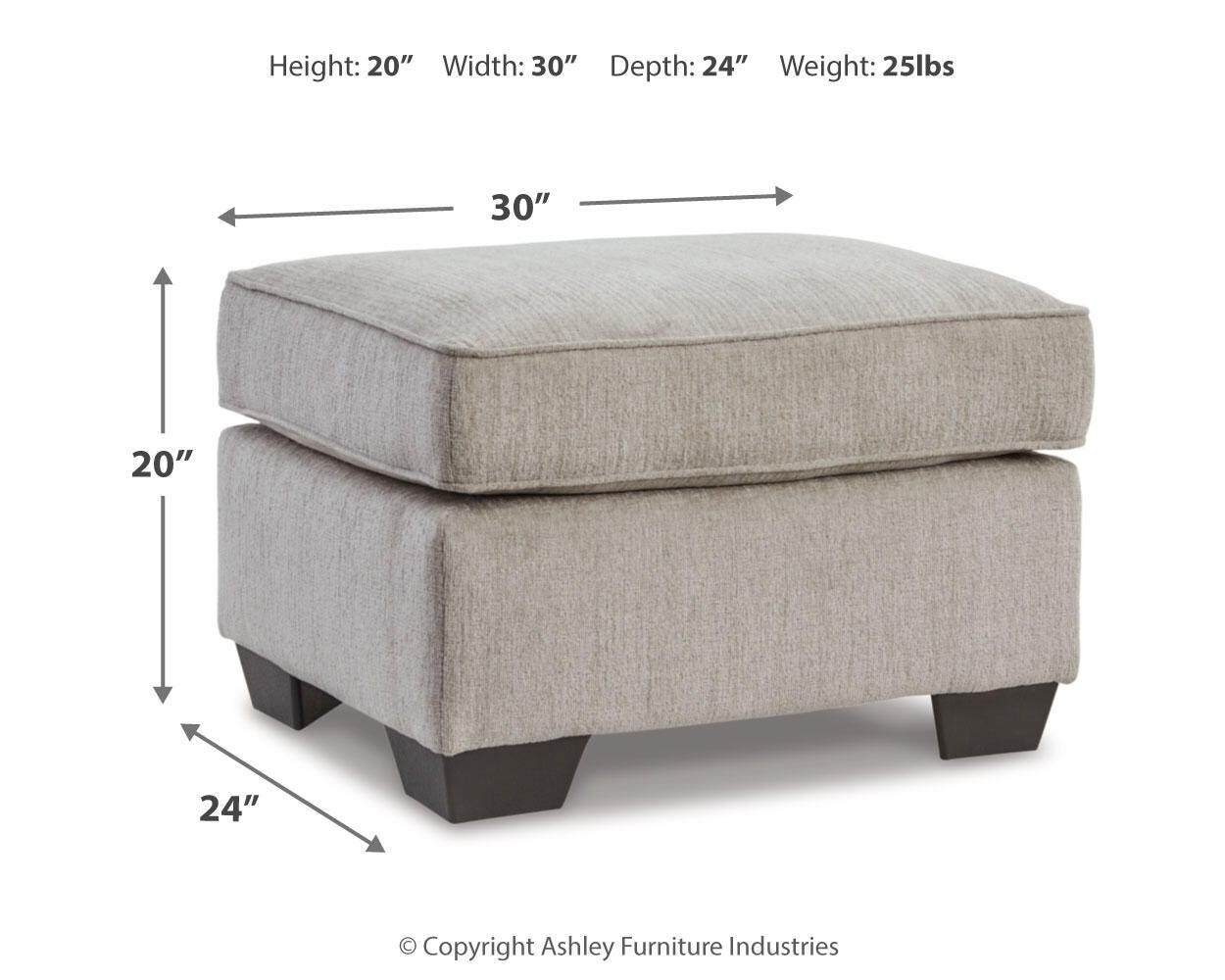 Cashton Ottoman | Ashley