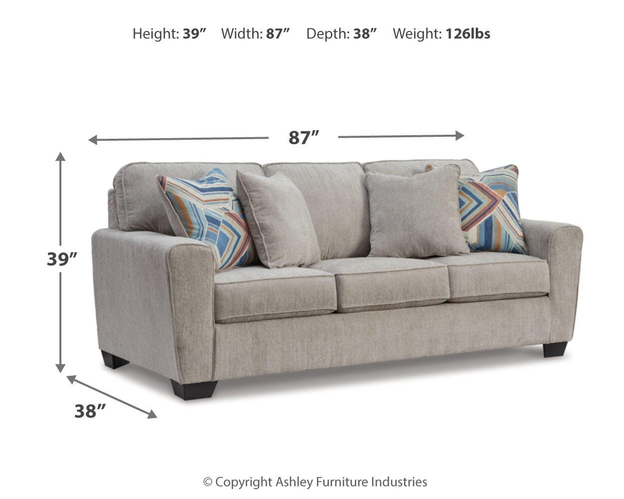Cashton Sofa, Ice, large