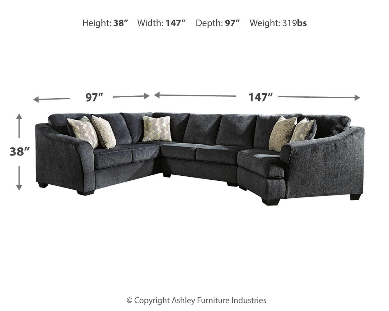 Eltmann 3-Piece Sectional with Cuddler - image 3