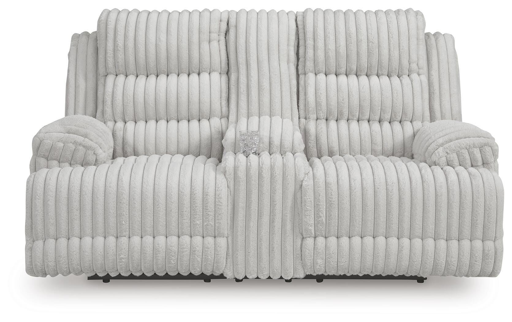 Technique Power Reclining Loveseat with Console, Alloy, large