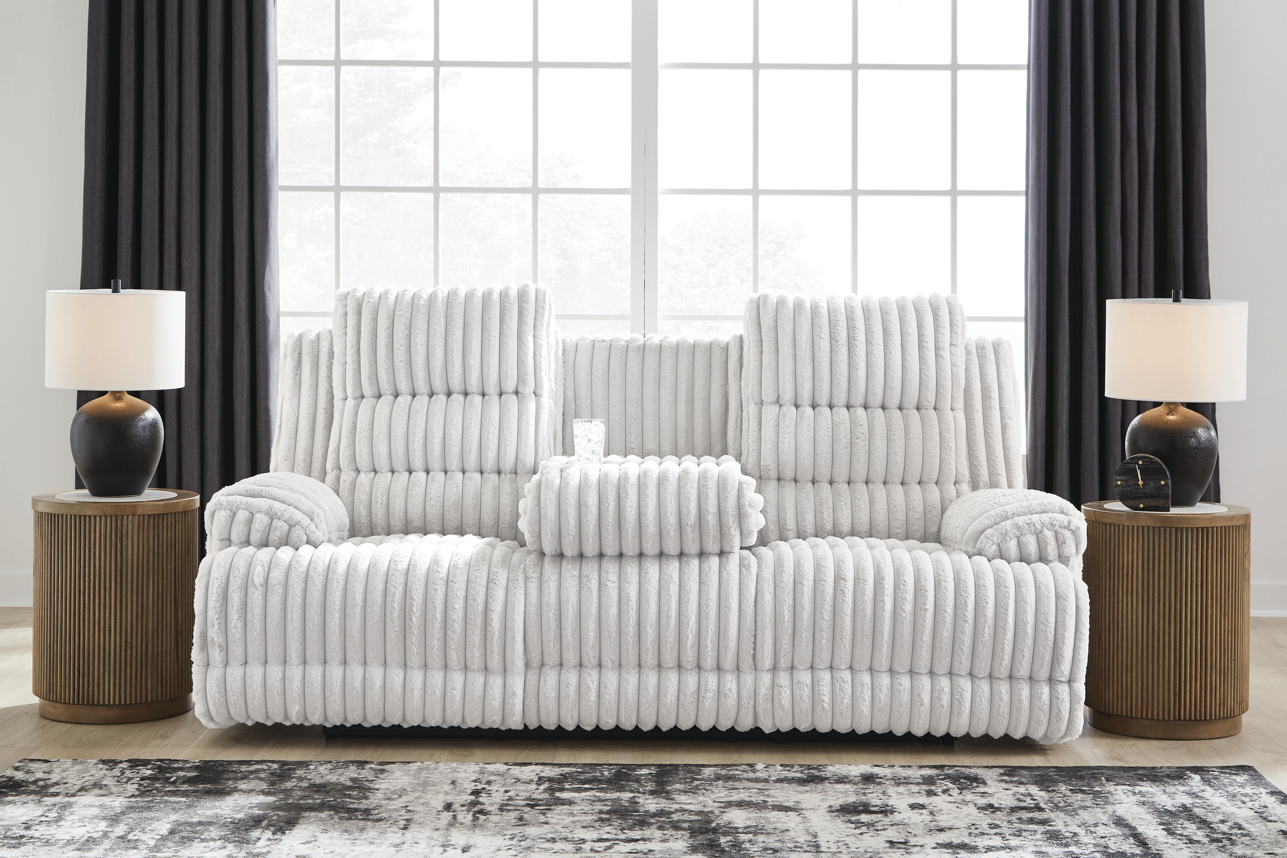 Technique Power Reclining Sofa with Drop Down Table - image 6