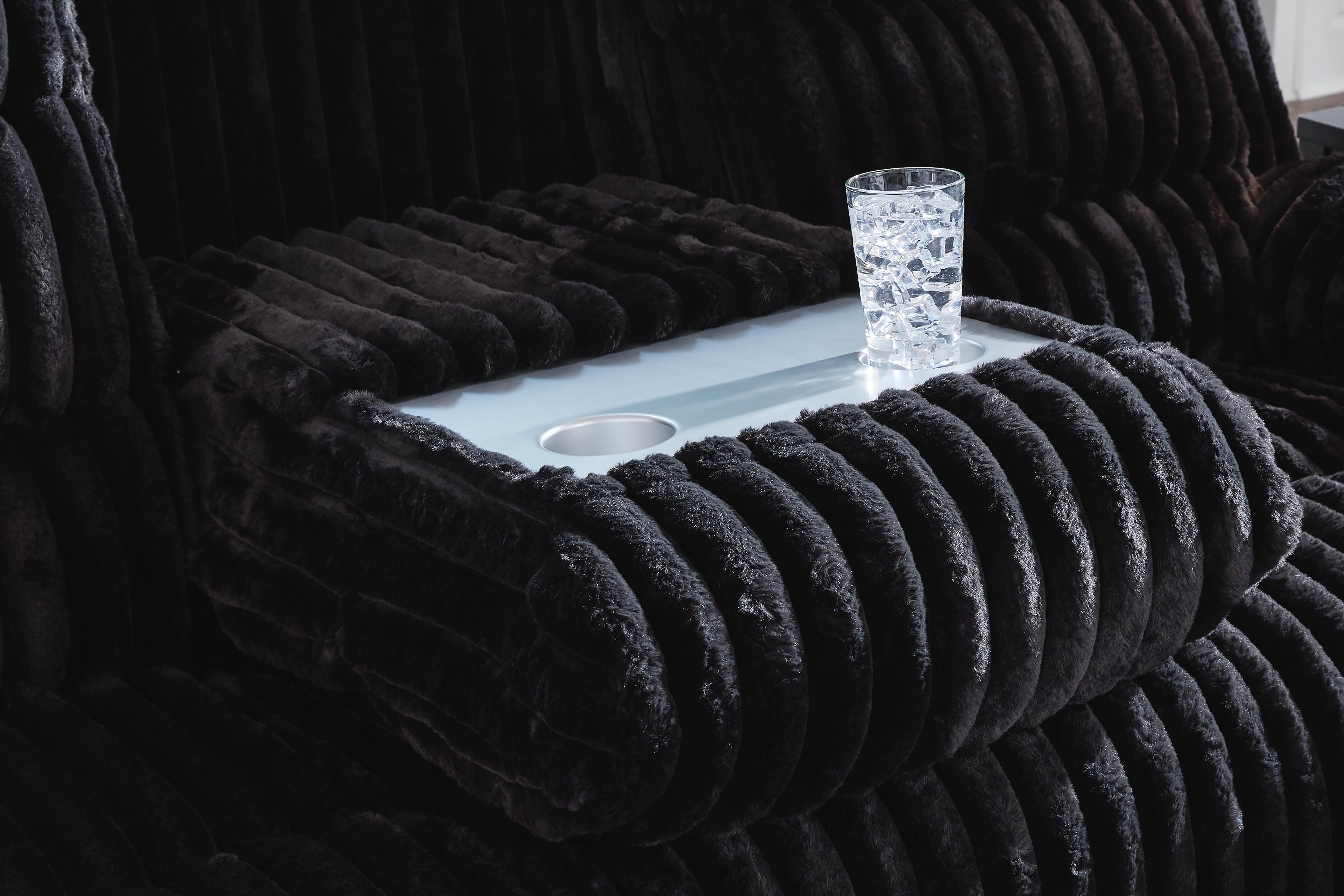 Technique Power Reclining Sofa with Drop Down Table - image 7