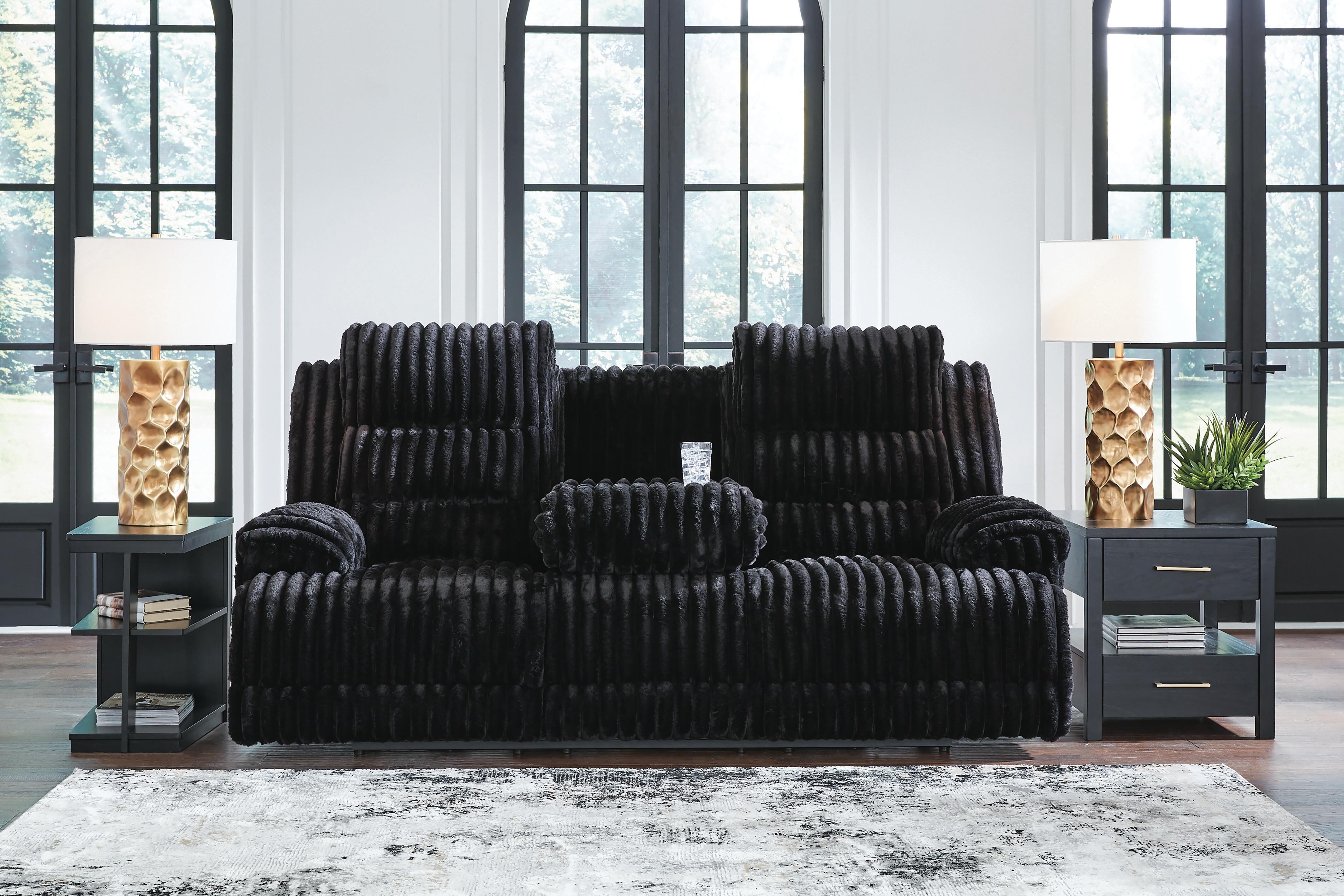 Technique Power Reclining Sofa with Drop Down Table - image 6