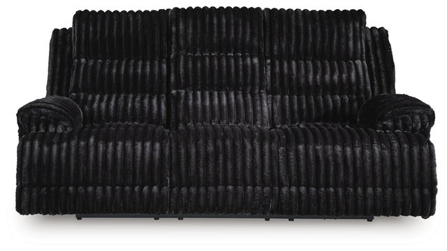 Technique Power Reclining Sofa with Drop Down Table