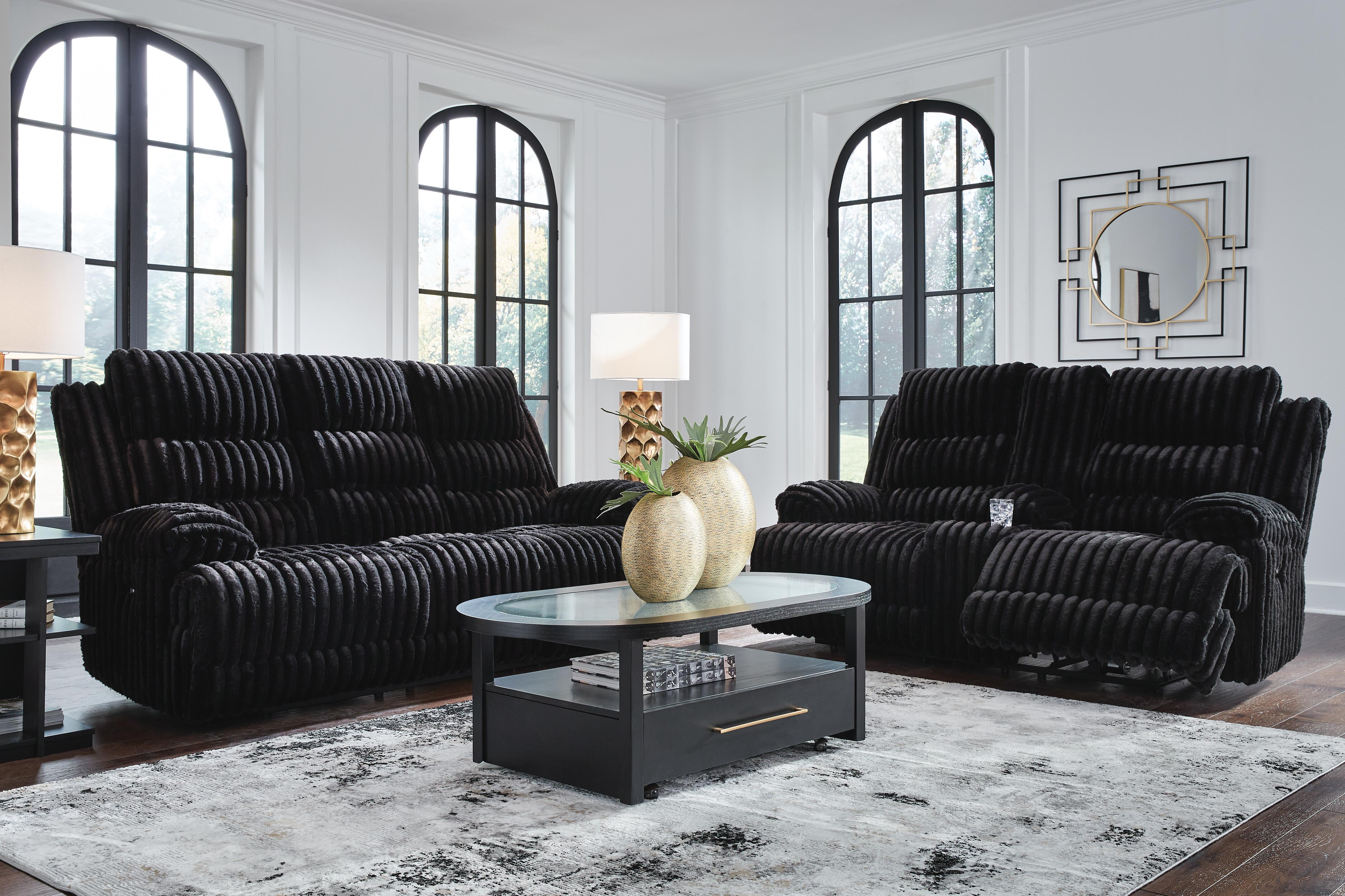 Technique Sofa and Loveseat, Onyx, large