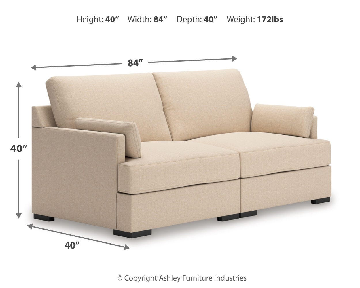 Regality 2-Piece Sectional Loveseat, , large