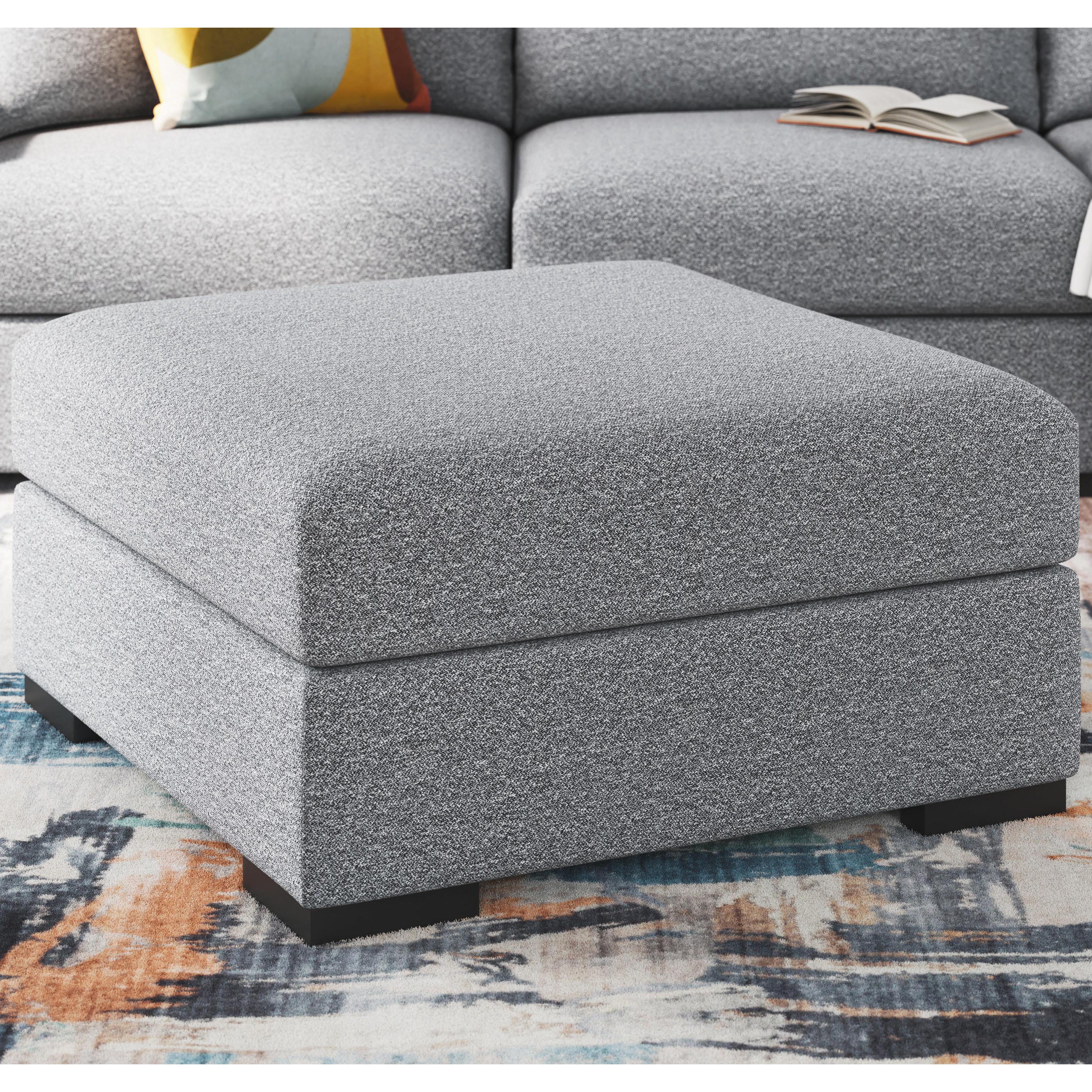 Omaha by Ashley Oversized Accent Ottoman, Salt and Pepper, rollover