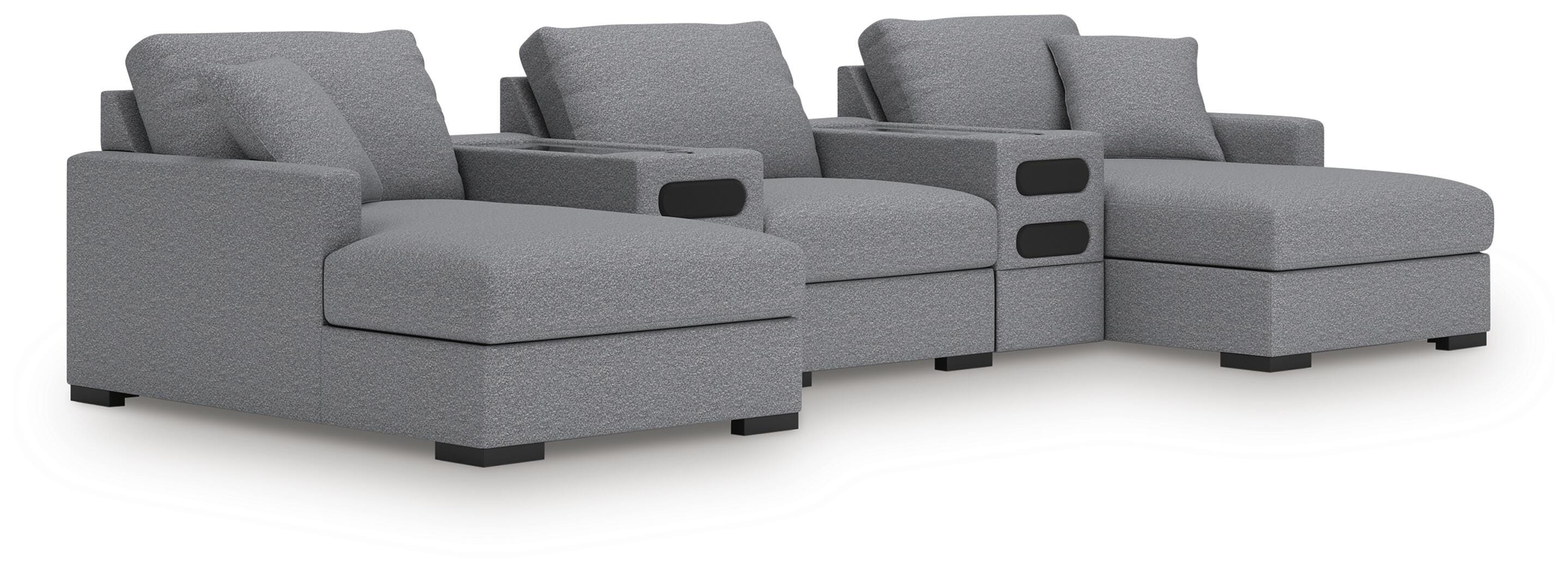 Omaha by Ashley 5-Piece Sectional with Audio System and Chaise - image 2