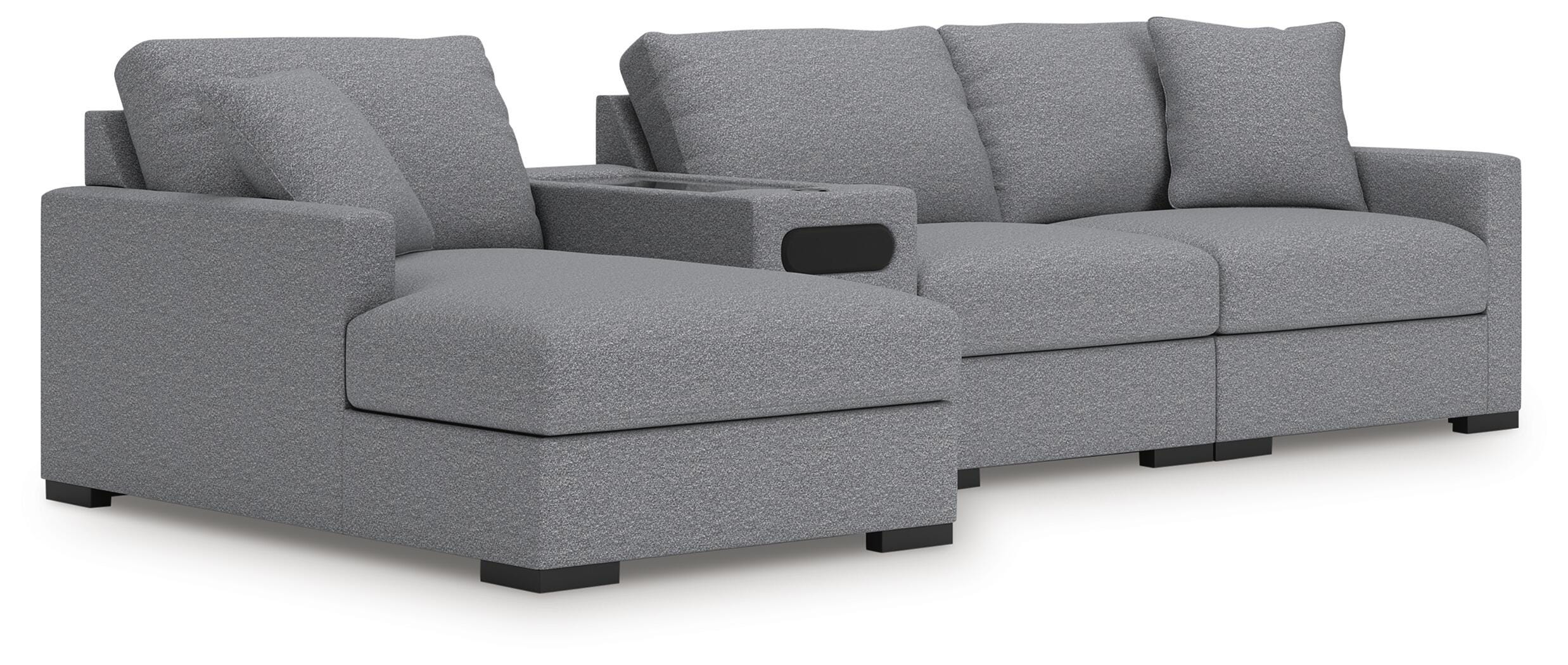 Omaha by Ashley 4-Piece Sectional with Chaise and Audio Console - image 1
