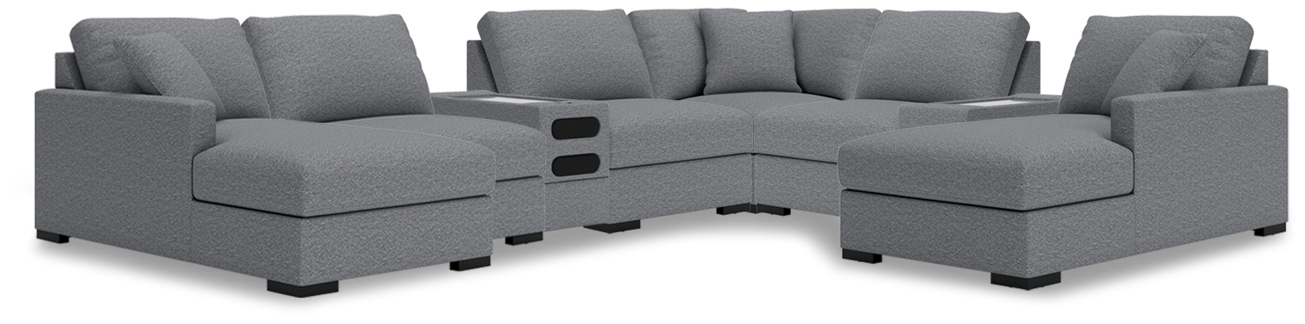 Omaha by Ashley 8-Piece Double Chaise Sectional with Audio and Storage Consoles - image 1