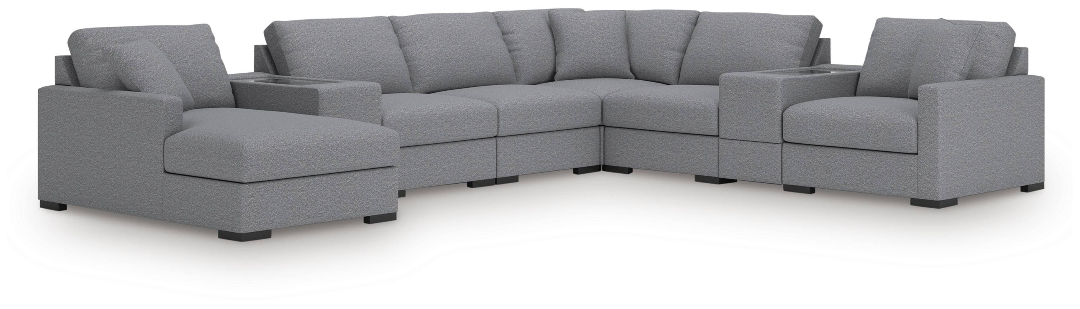 Omaha by Ashley 8-Piece Sectional with Chaise and Storage Consoles - image 1