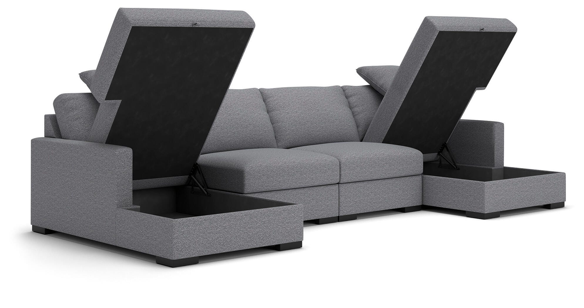 Omaha by Ashley 4-Piece Double Storage Chaise Sectional - image 2