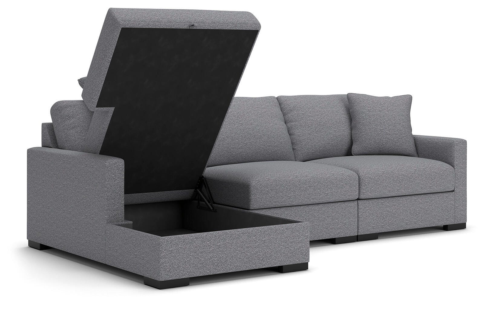 Omaha by Ashley 3-Piece Sectional Sofa Storage Chaise - image 2