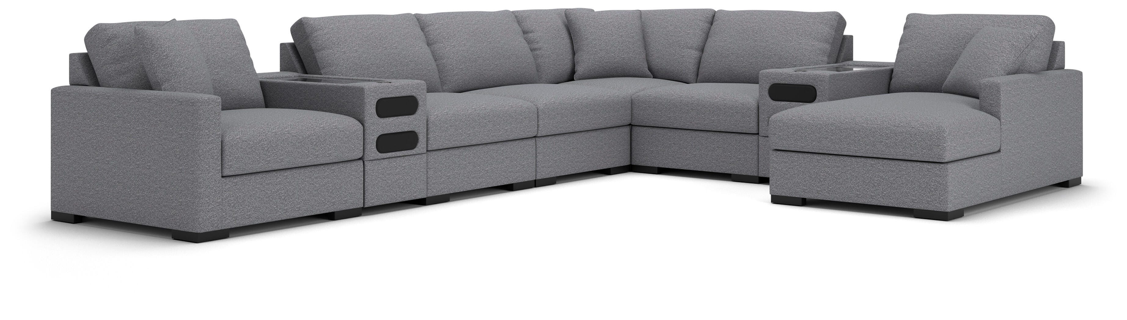 Omaha by Ashley 8-Piece Sectional with Storage Chaise and Audio Consoles - image 1