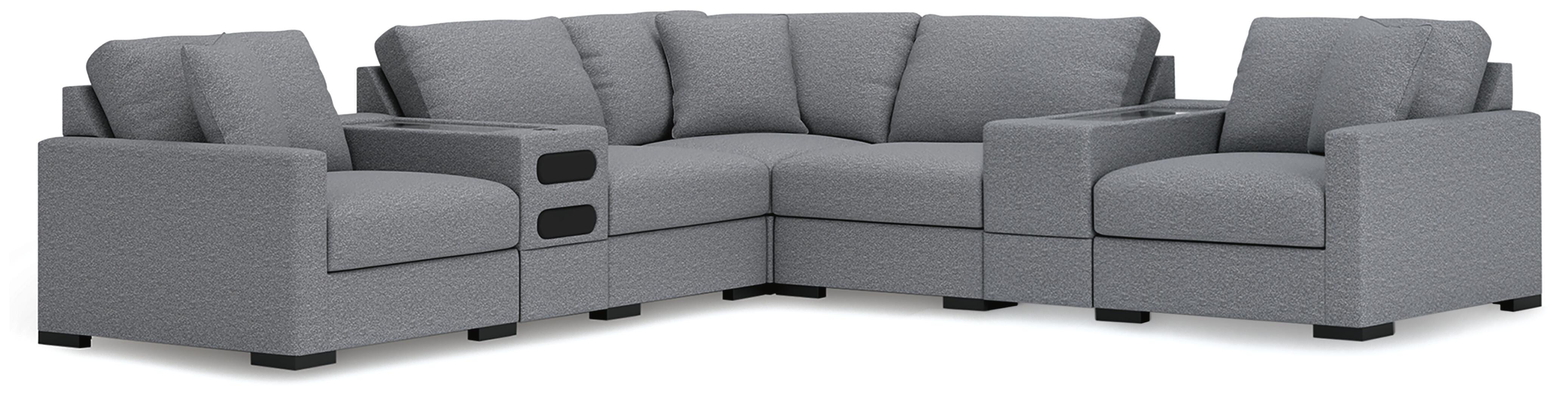 Omaha by Ashley 7-Piece Sectional with Audio and Storage Consoles - image 1