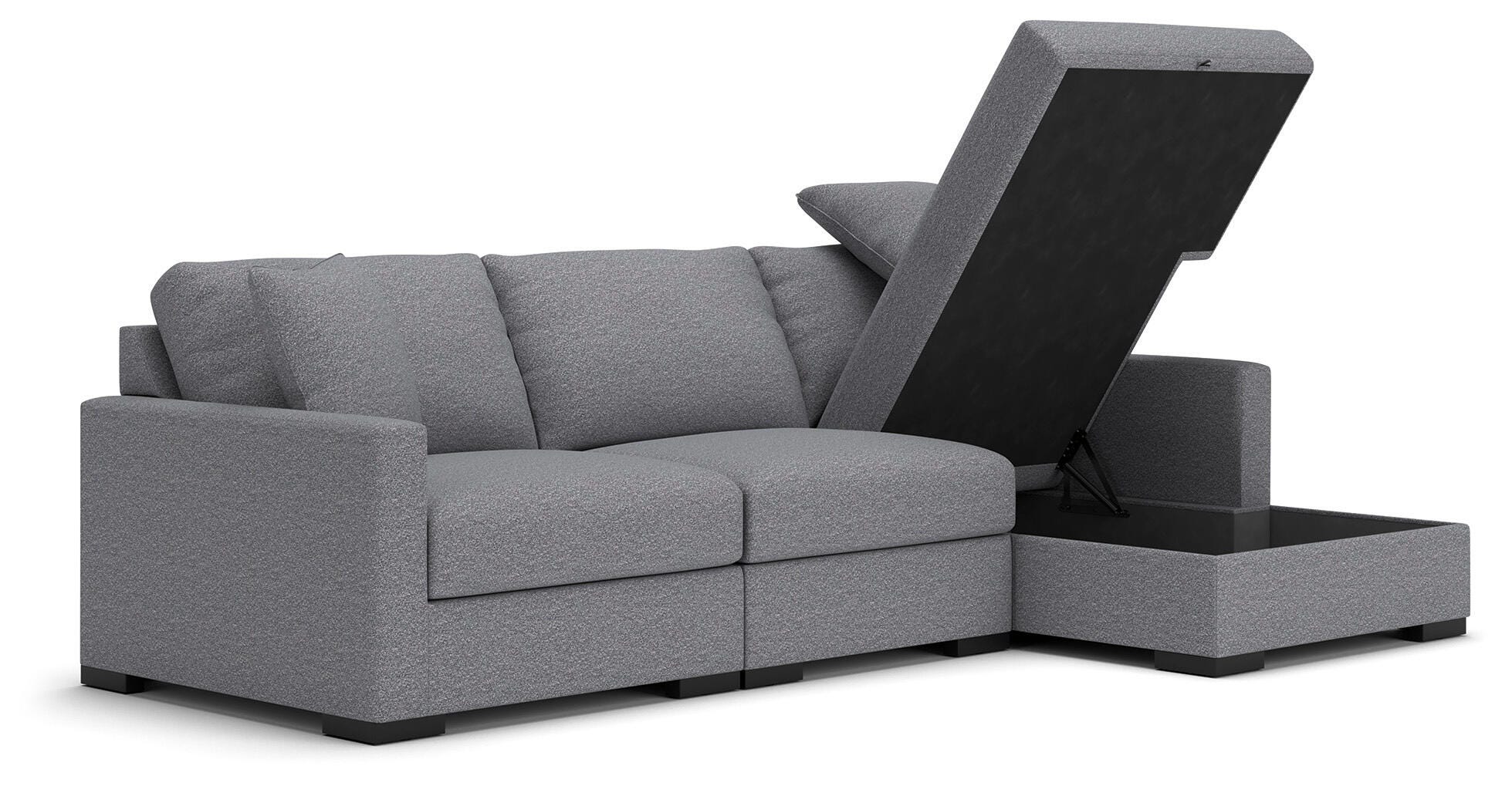 Omaha by Ashley 3-Piece Sectional Sofa Storage Chaise - image 2
