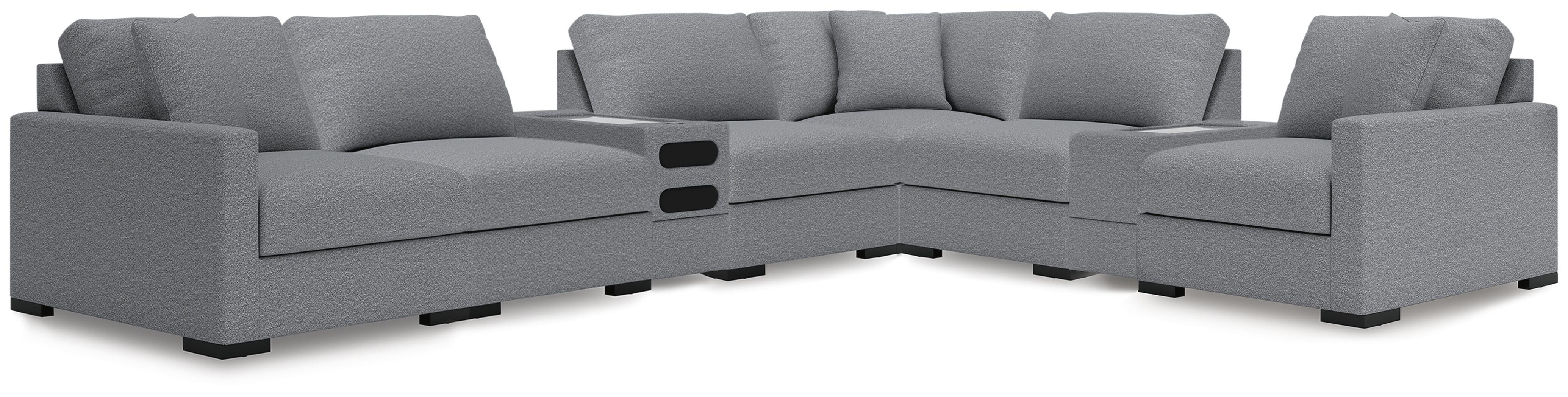 Omaha by Ashley 8-Piece Sectional with Audio and Storage Consoles - image 1