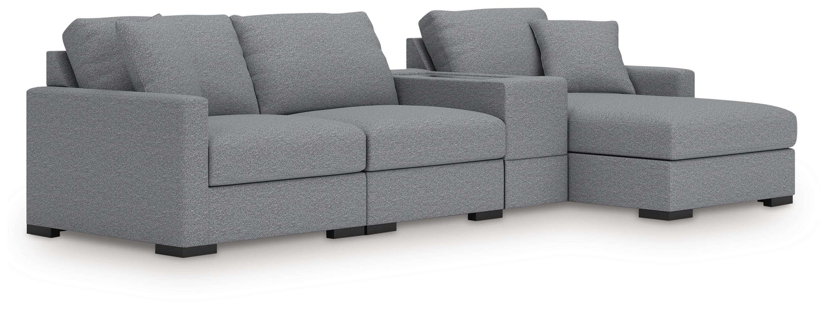 Omaha by Ashley 4-Piece Sectional with Chaise and Storage Console - image 1