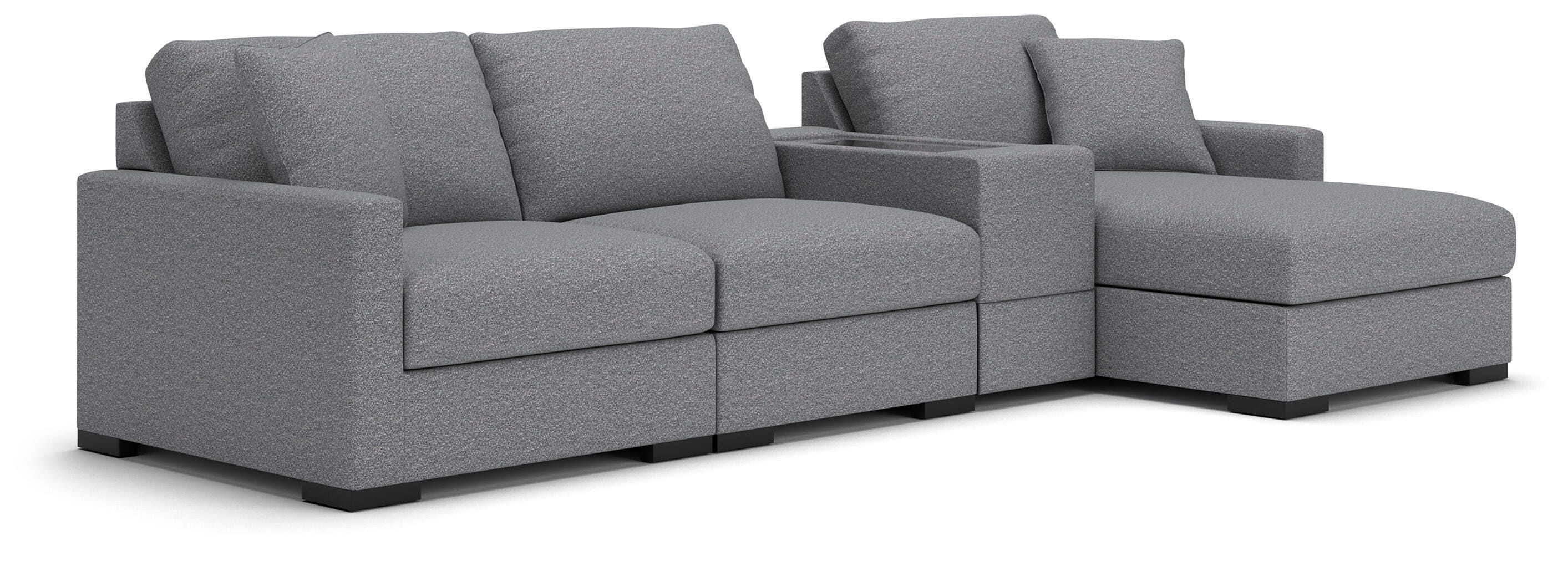Omaha by Ashley 4-Piece Sectional with Storage Chaise and Storage Console - image 1