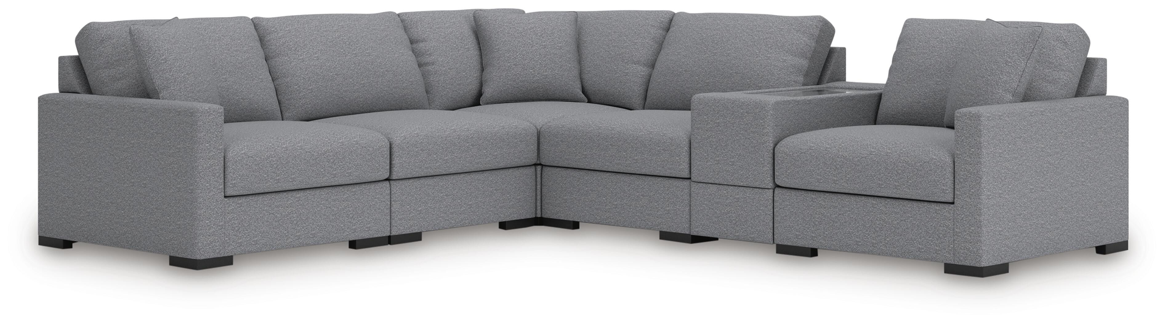 Omaha by Ashley 6-Piece Sectional with Storage Console - image 1