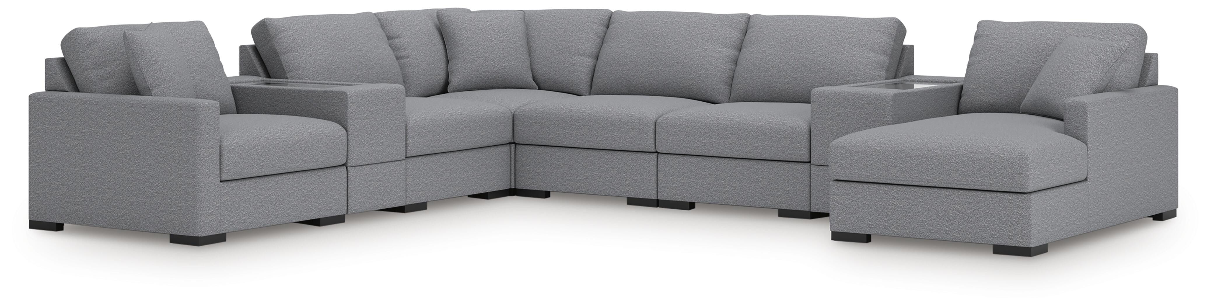 Omaha by Ashley 8-Piece Sectional with Chaise and Storage Consoles - image 1