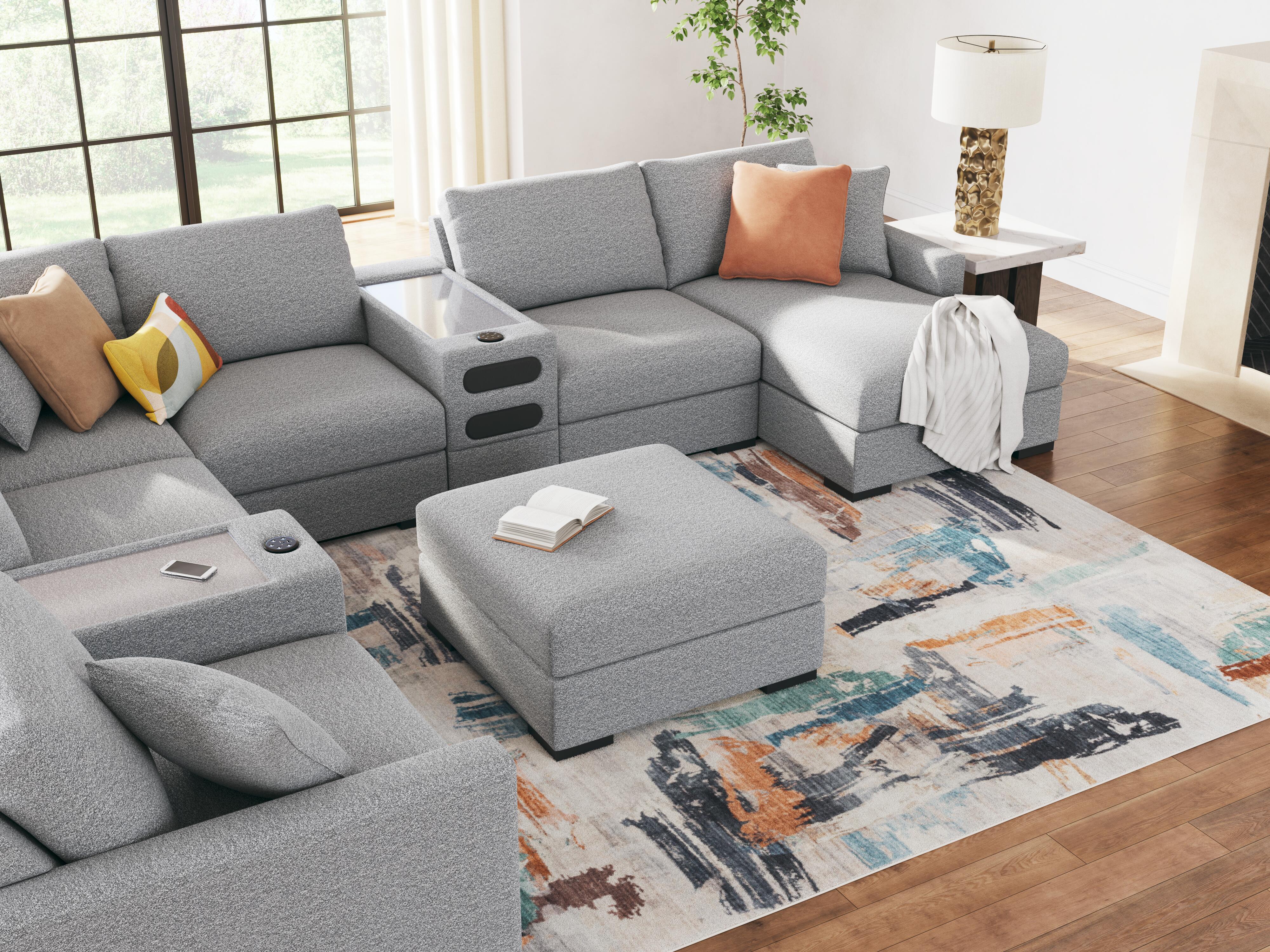 Omaha by Ashley 8-Piece Sectional with Audio System and Chaise - image 6