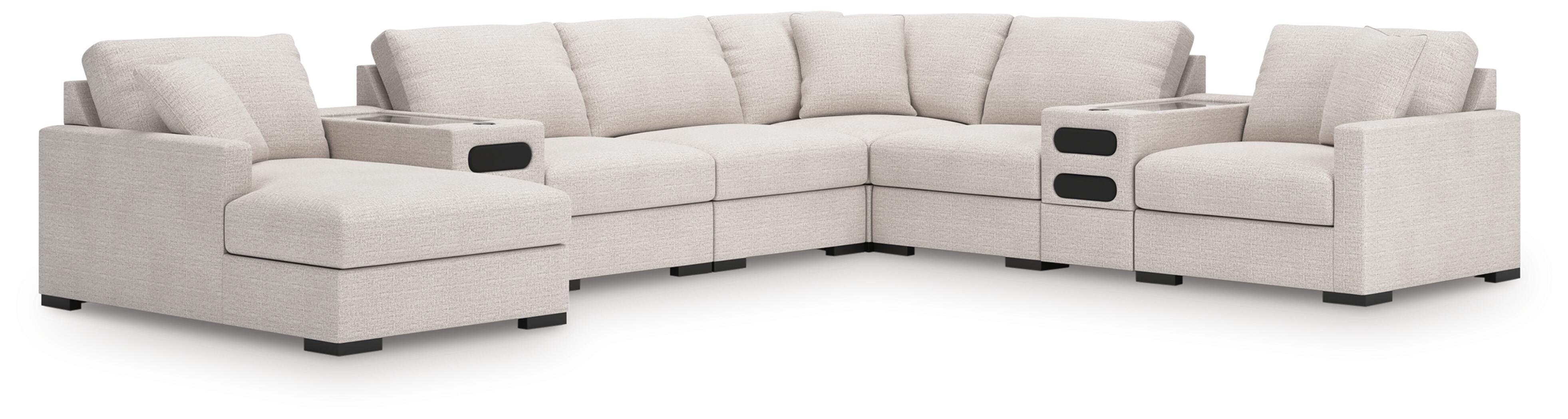 Omaha by Ashley 8-Piece Sectional with Audio System and Chaise - image 1