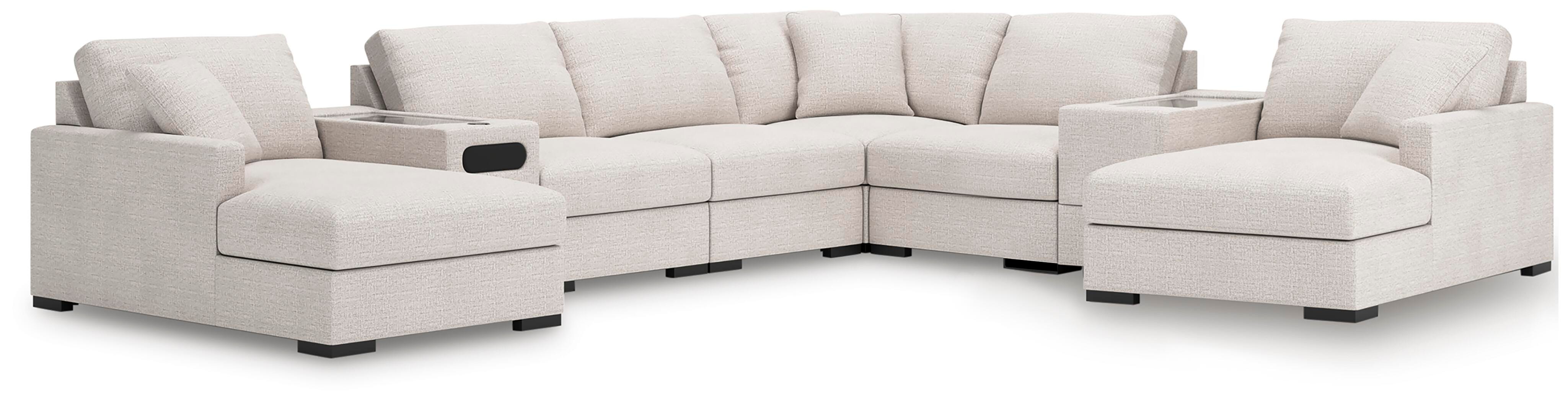 Omaha by Ashley 8-Piece Double Chaise Sectional with Audio and Storage Consoles - image 1