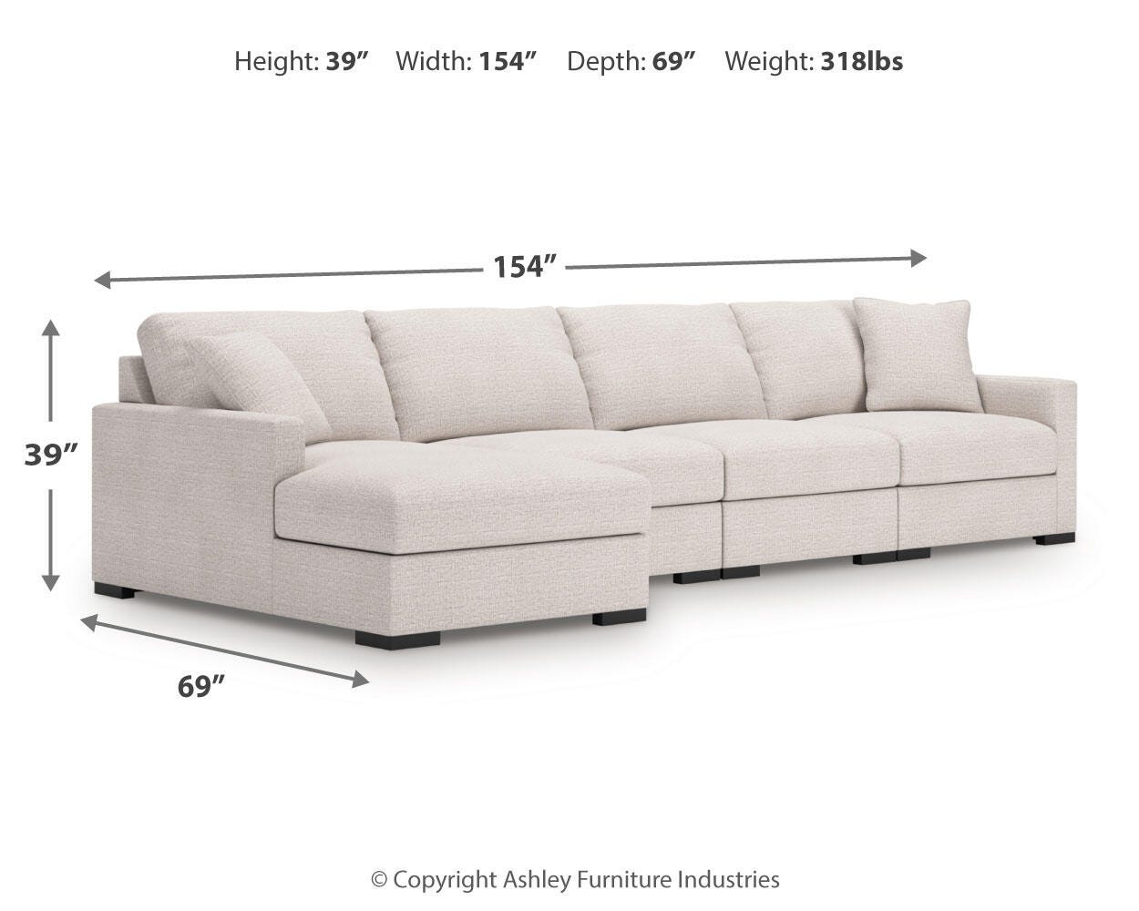 Seccional de 4 piezas Omaha by Ashley con chaise longue con espacio de almacenamiento - image 3