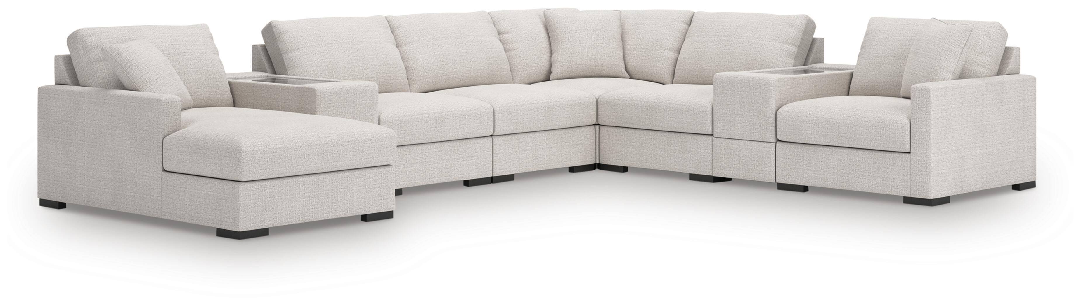 Omaha by Ashley 8-Piece Sectional with Chaise and Storage Consoles - image 1