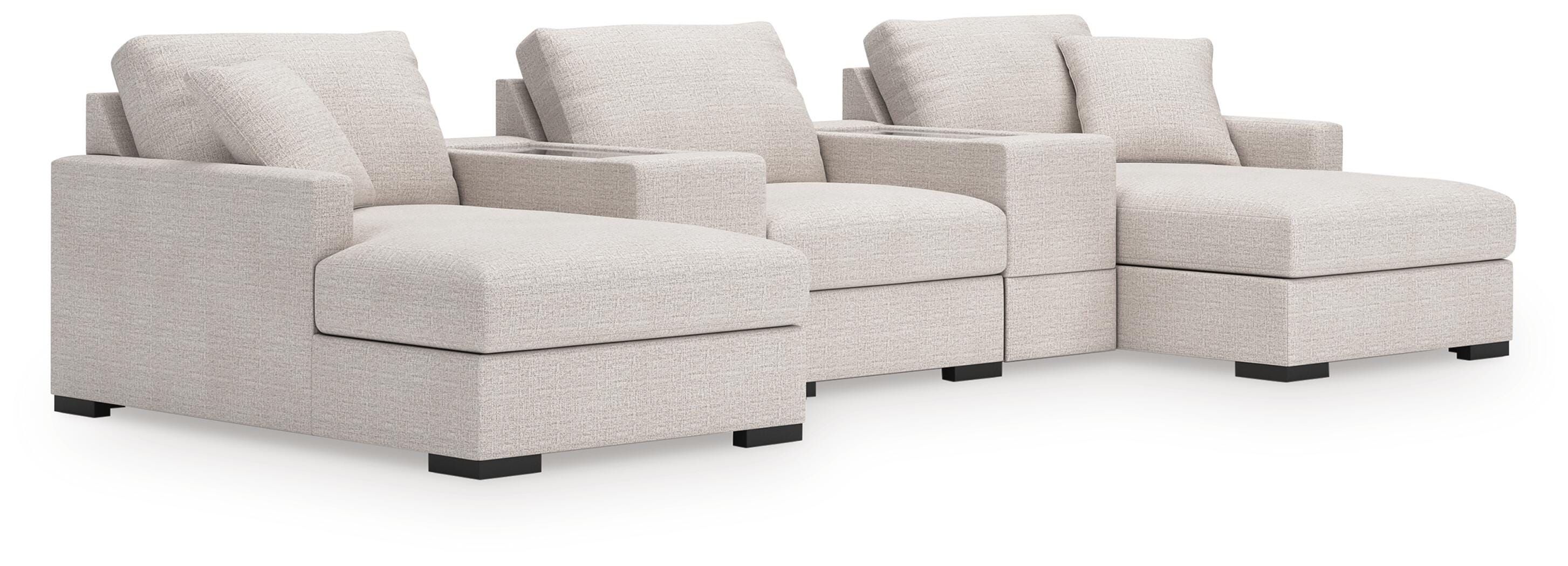 Omaha by Ashley 5-Piece Sectional with Chaise and Storage Consoles - image 1