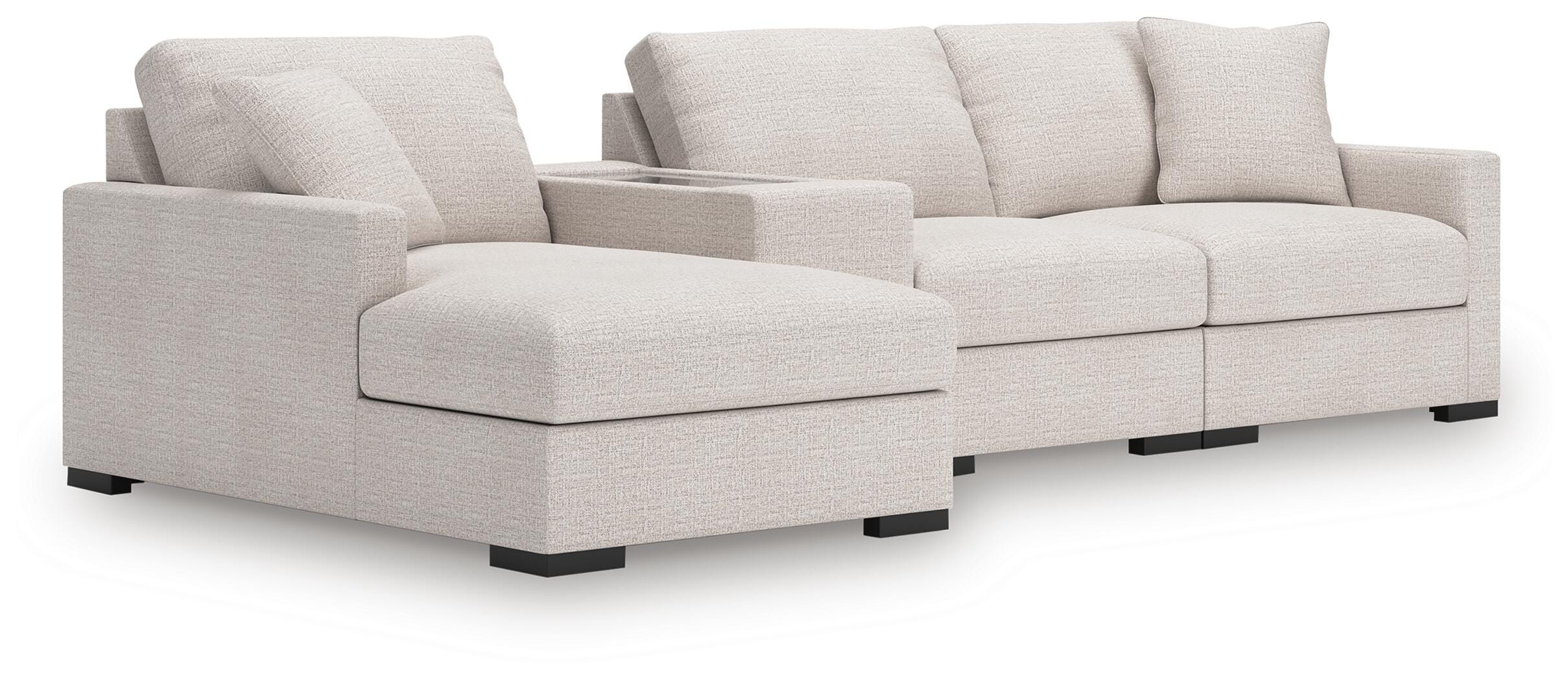 Omaha by Ashley 4-Piece Sectional with Chaise and Storage Console - image 1