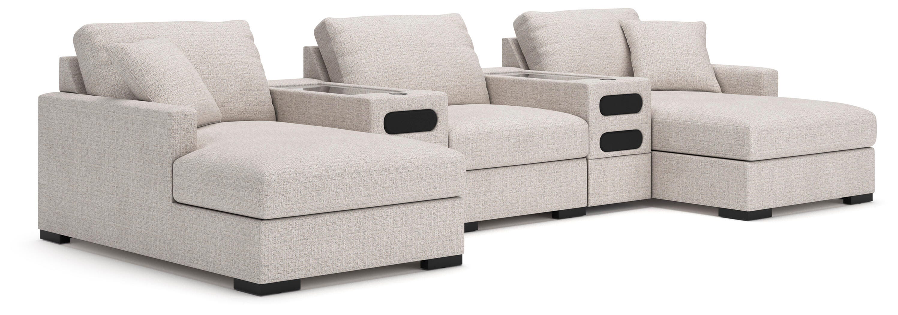 Chaise longue seccional doble de 5 piezas con almacenamiento y consolas de audio Omaha by Ashley - image 1