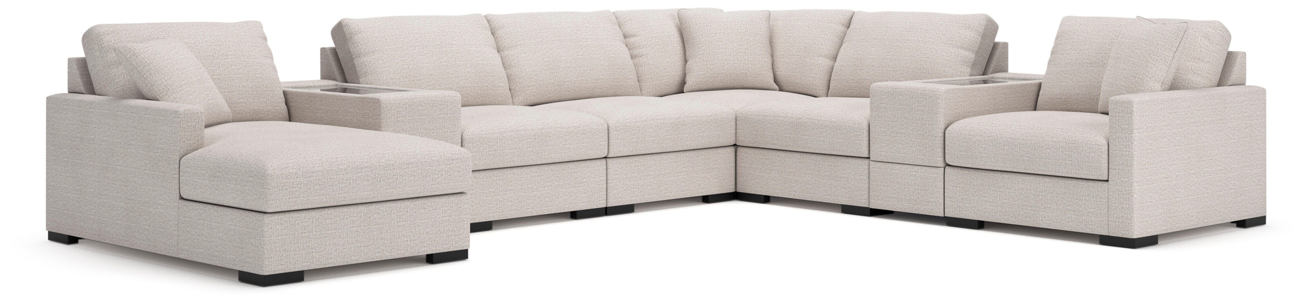 Seccional Omaha by Ashley de 8 piezas con chaise longue y consolas de almacenamiento - image 1