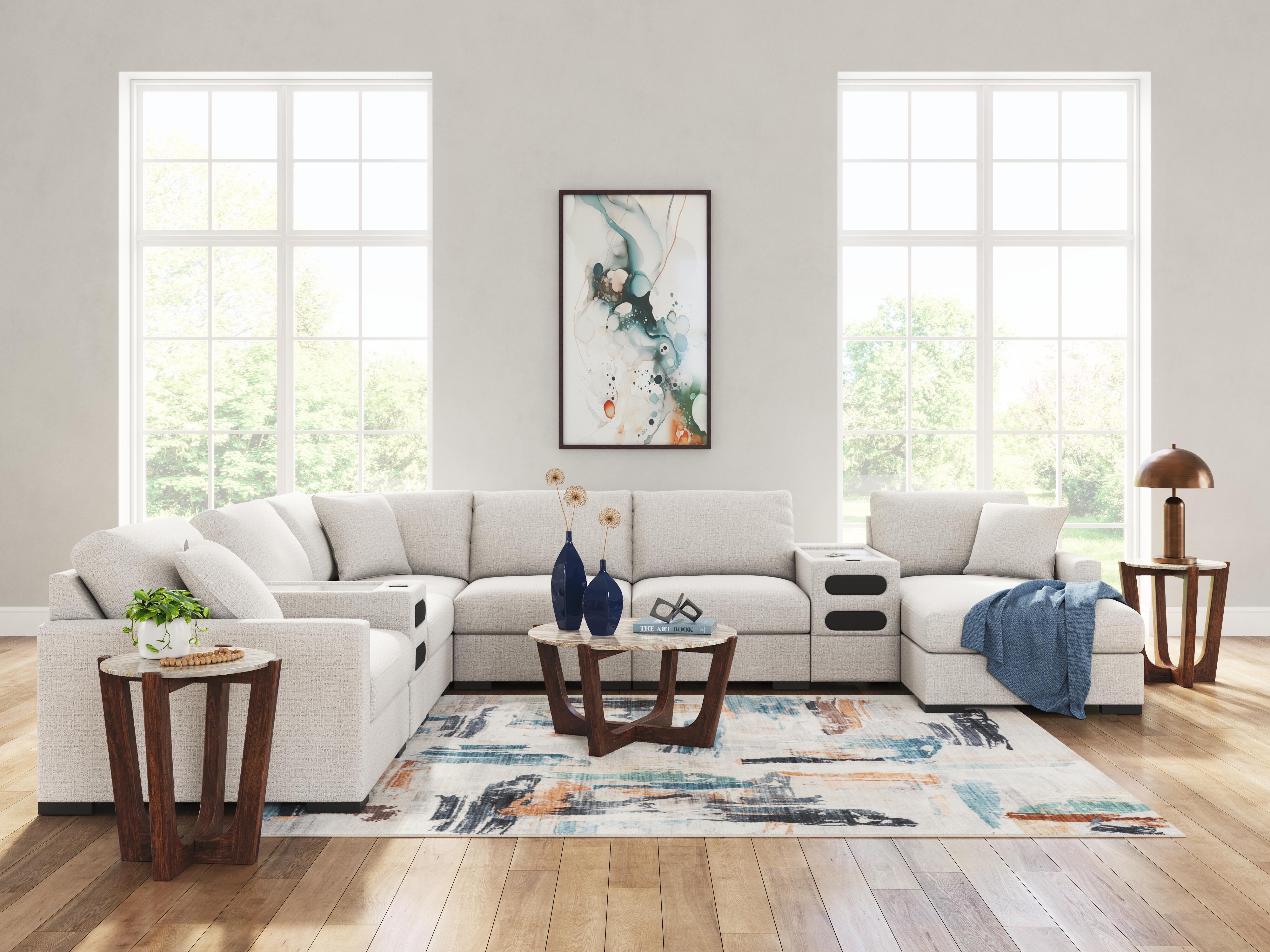 Omaha by Ashley 8-Piece Sectional with Audio System and Chaise - image 4