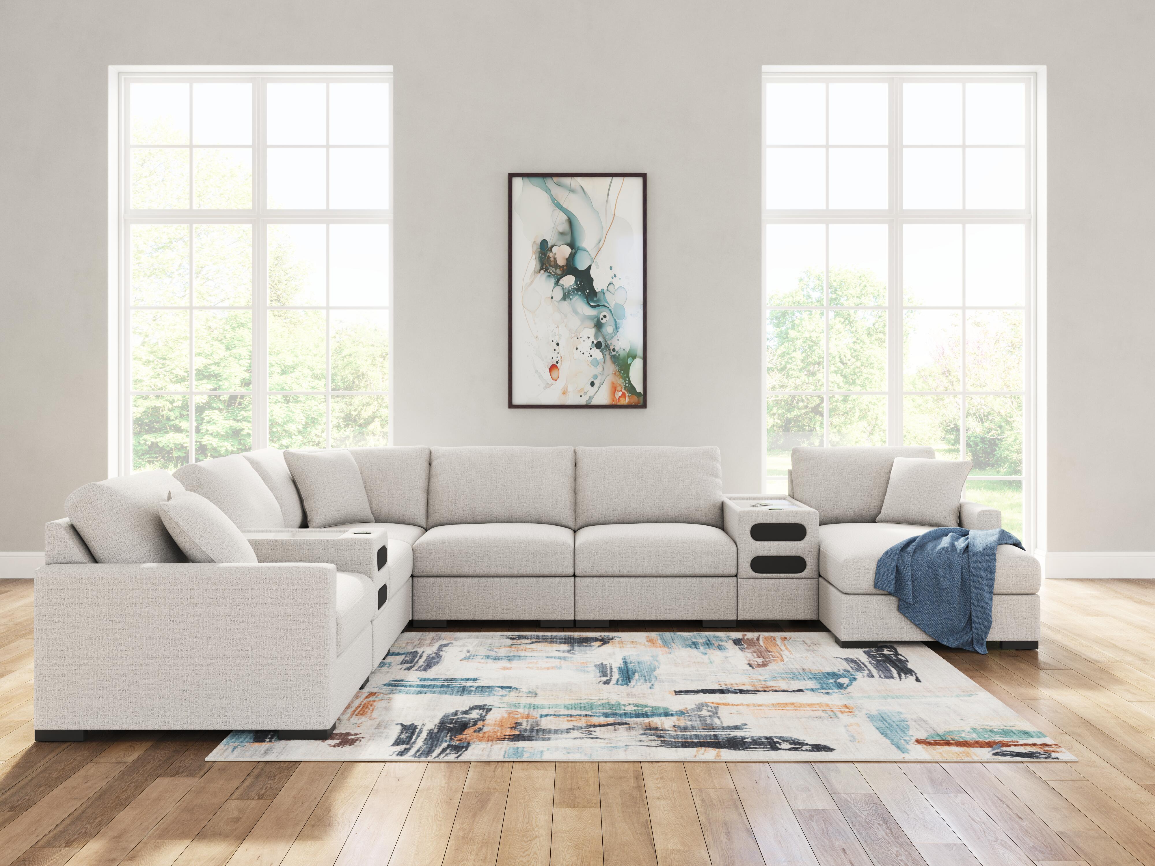 Omaha by Ashley 8-Piece Sectional with Audio System and Chaise - image 1