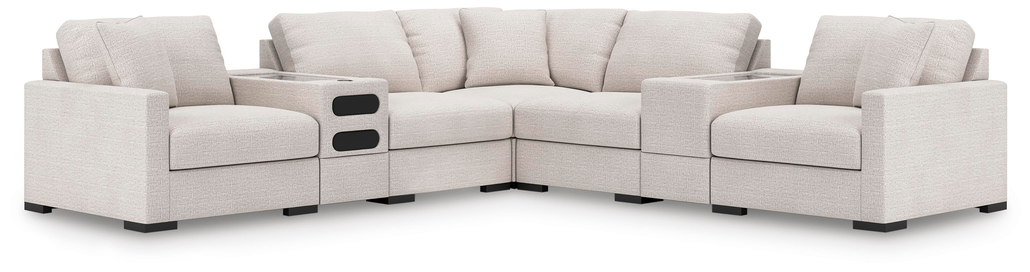 Omaha by Ashley 7-Piece Sectional with Audio and Storage Consoles - image 1
