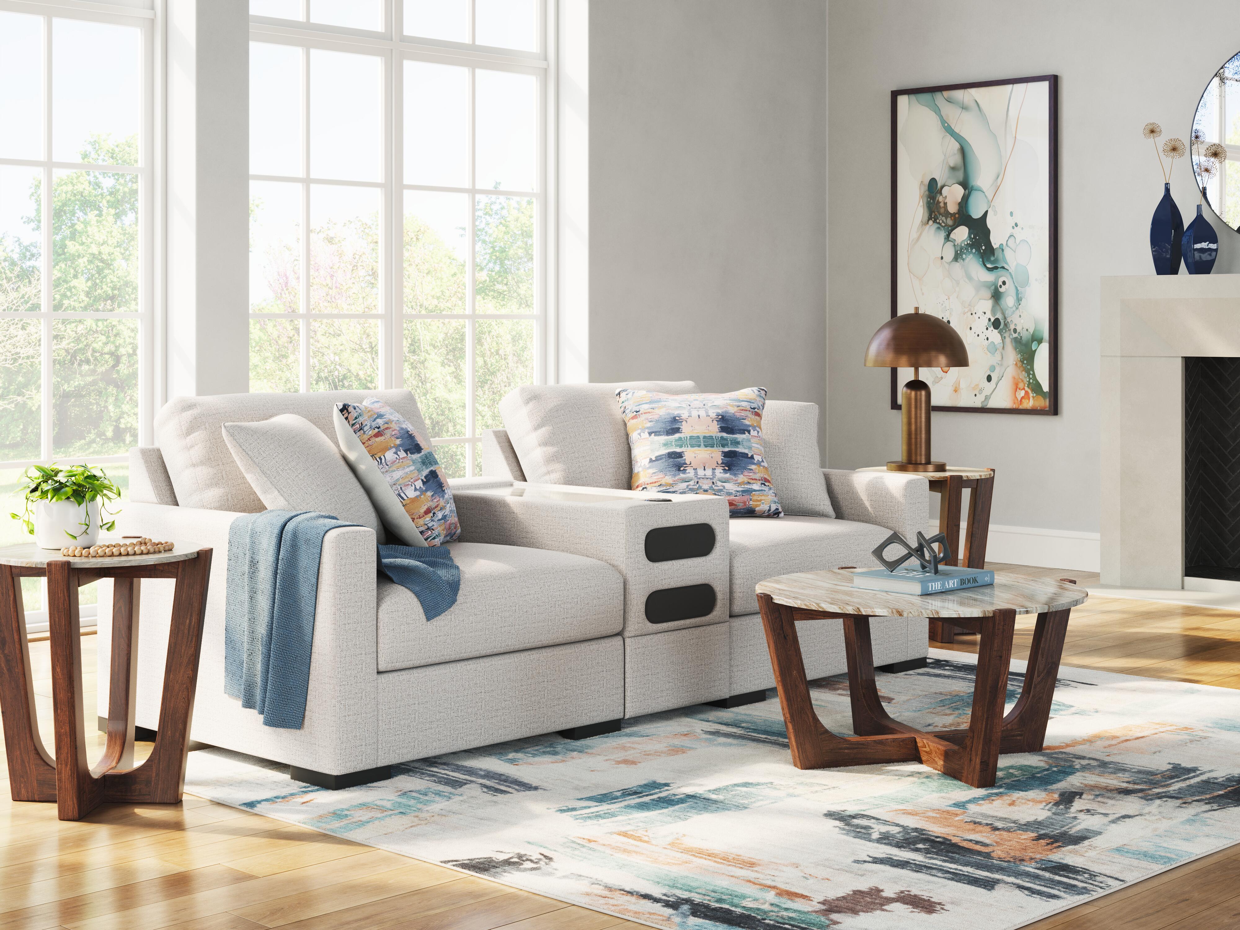 Omaha by Ashley 3-Piece Sectional Loveseat with Audio System - image 1
