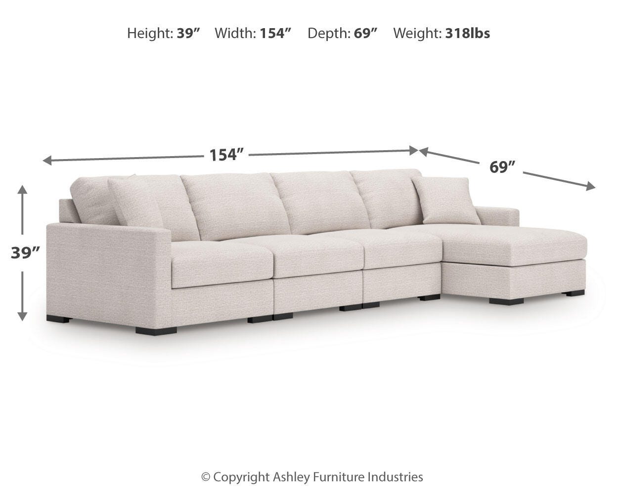 Seccional de 4 piezas Omaha by Ashley con chaise longue con espacio de almacenamiento - image 7