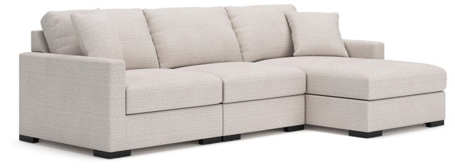 Omaha by Ashley 3-Piece Modular Next-Gen Nuvella™ Performance Fabric Sofa Storage Chaise