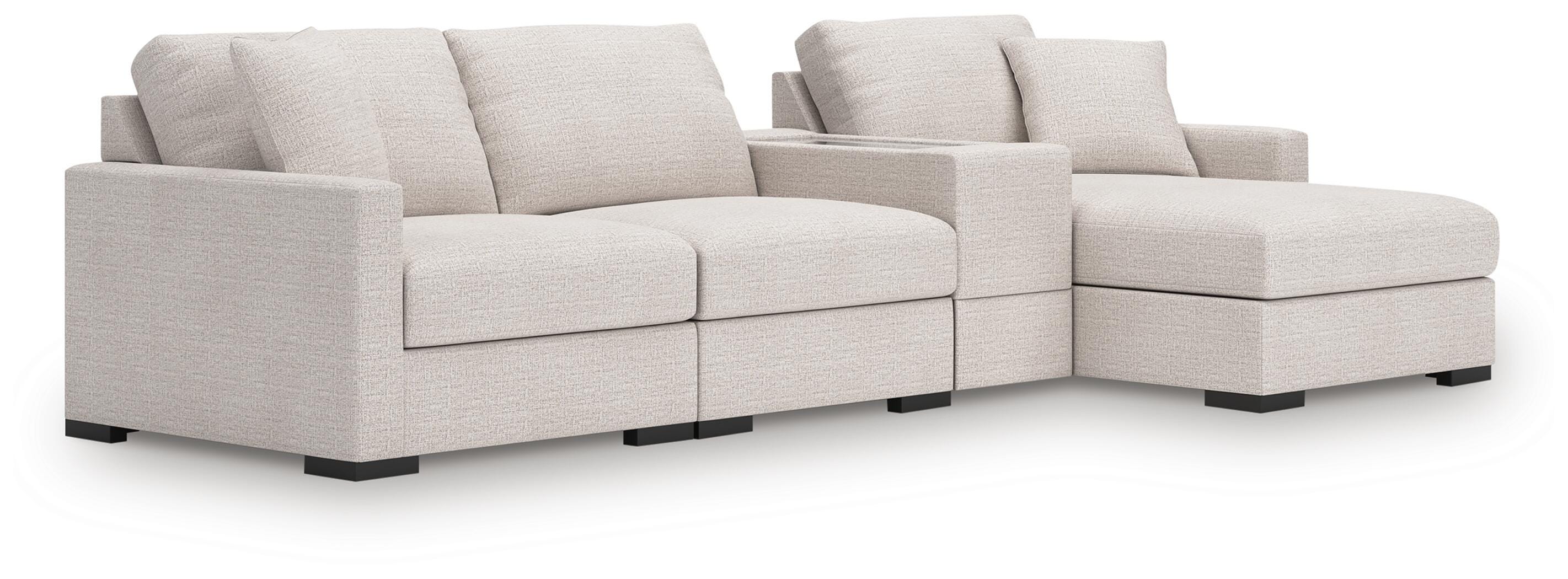 Omaha by Ashley 4-Piece Sectional with Chaise and Storage Console - image 1