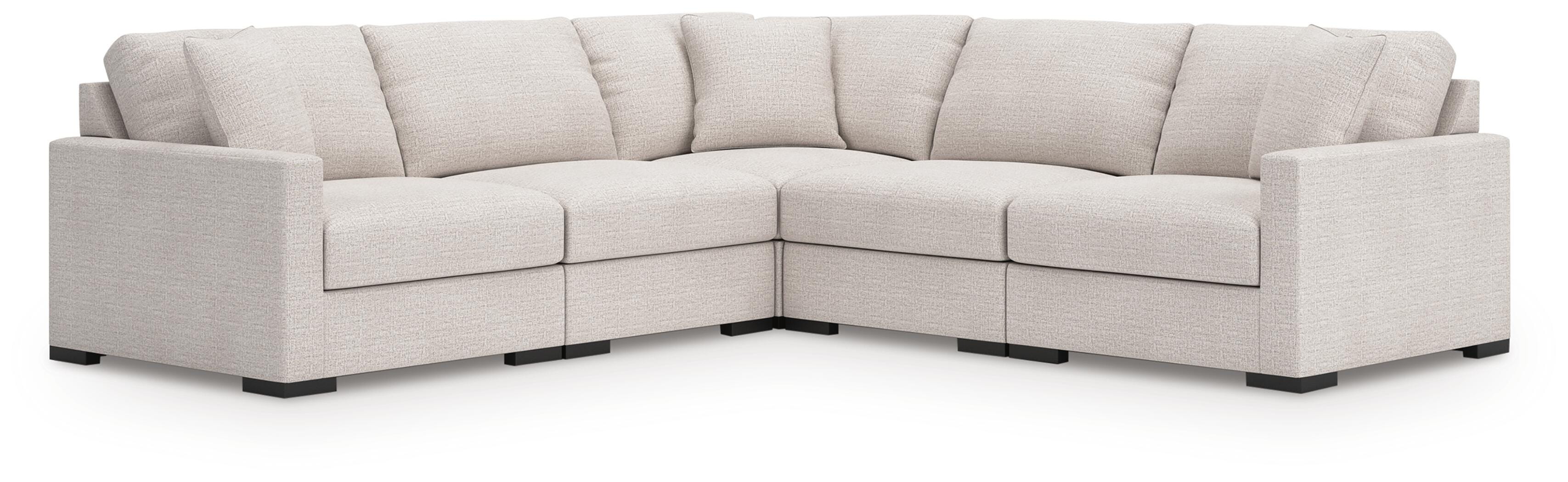 Omaha by Ashley 5-Piece Sectional, Stone, large