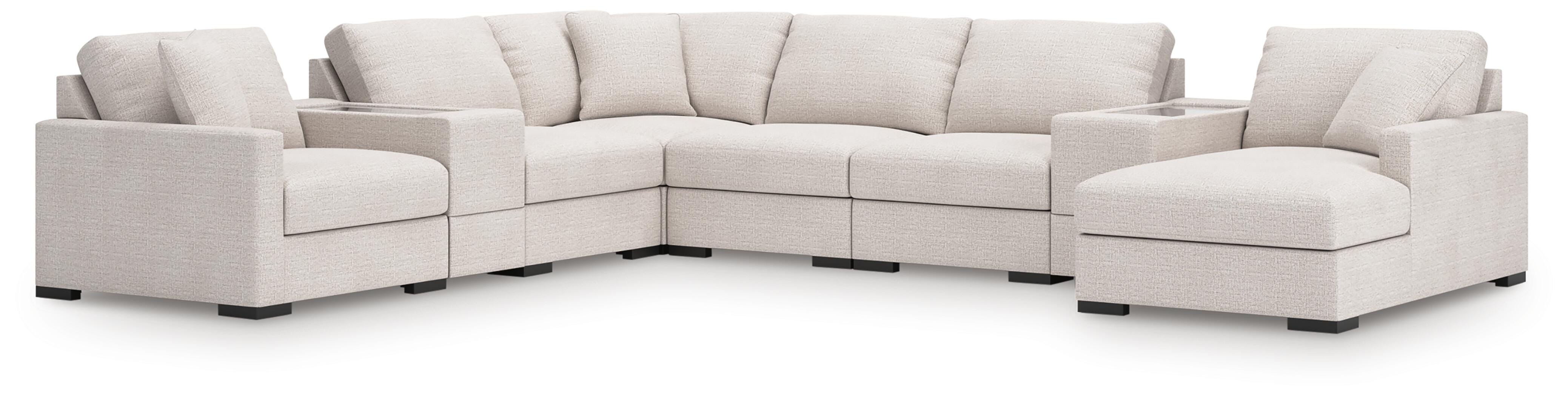 Omaha by Ashley 8-Piece Sectional with Chaise and Storage Consoles - image 1