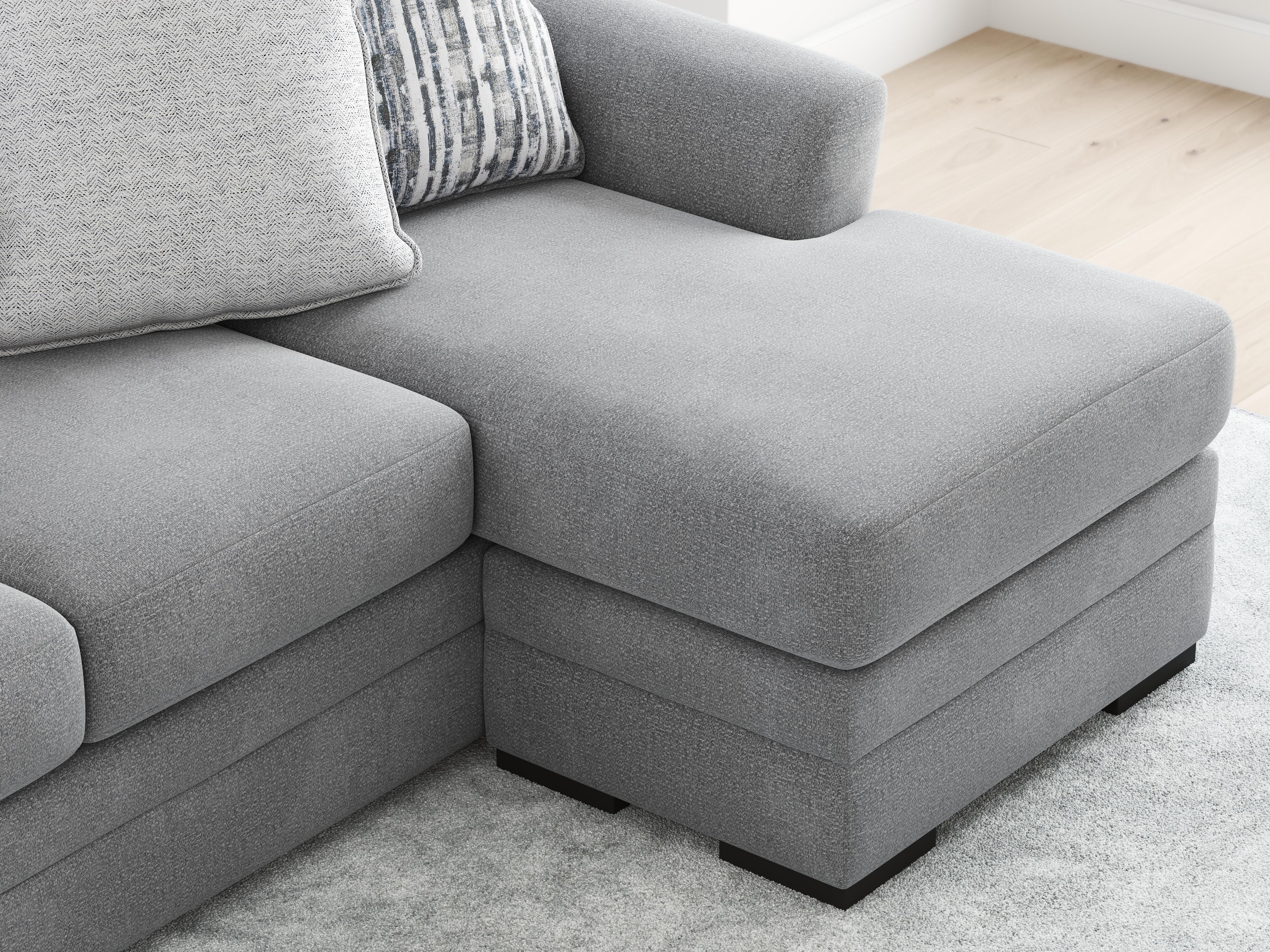 【新品同様】ambient lounge High ウルフグレー（Sサイズ） Lealand Heights Next-Gen Nuvella™ Performance Fabric Sofa Chaise